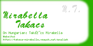 mirabella takacs business card
